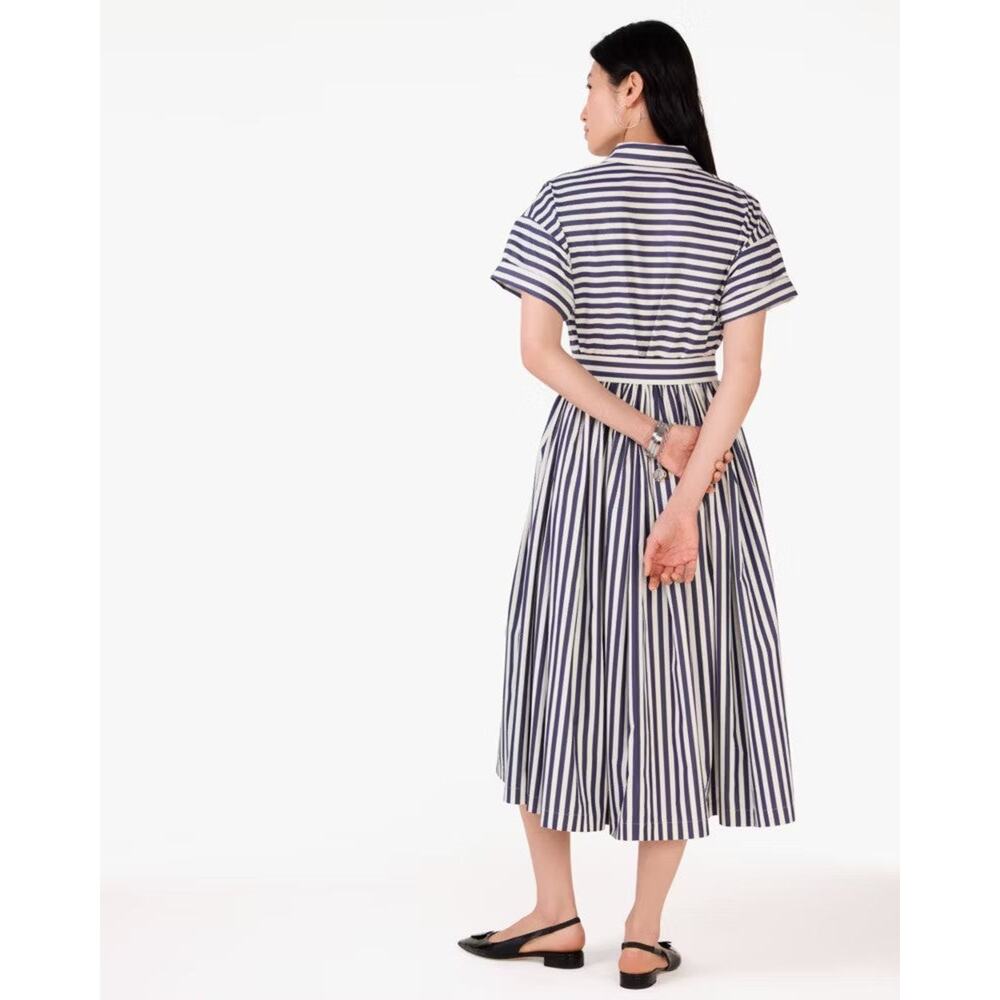Kate Spade Striped Short Sleeves Midi Shirt Dress - XL - Picture 2 of 2